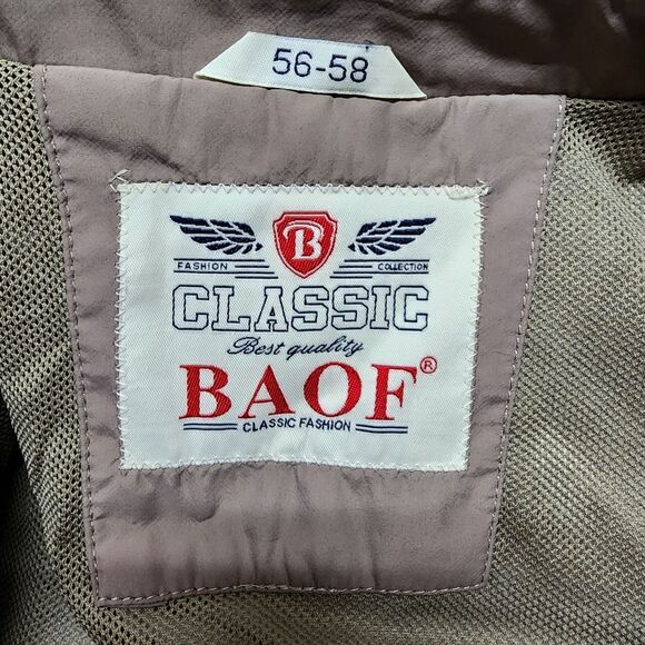 BAOF Jacket Mens Size XL XXL Taupe Brown Full Zip Lined Pockets Classic Outdoors - Picture 5 of 12